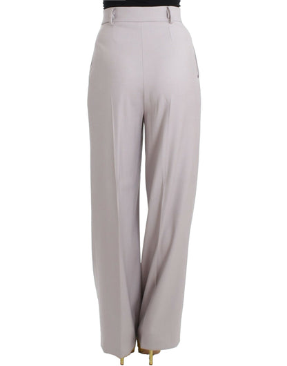 Pantalon gris sophistiqué taille haute Cavalli