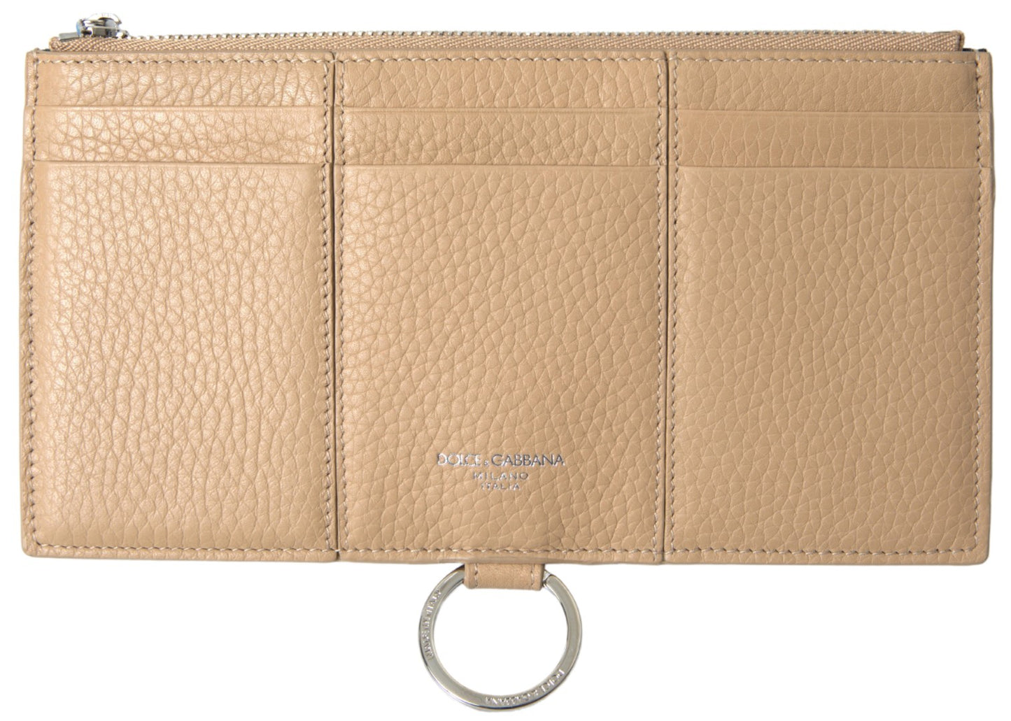 Dolce & Gabbana Beige Leather Shoulder Cardholder Shoulder Strap Wallet by Dolce & Gabbana