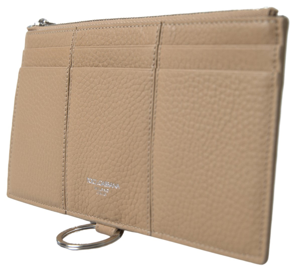 Dolce & Gabbana Beige Leather Shoulder Cardholder Shoulder Strap Wallet by Dolce & Gabbana