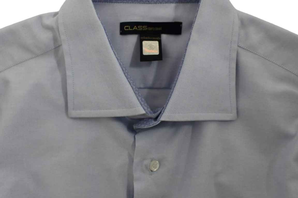Cavalli Light blue cotton shirt by Cavalli
