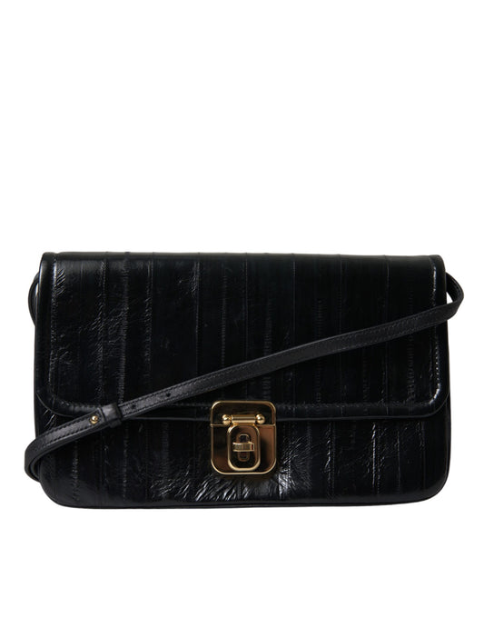 Sac à bandoulière élégant en cuir d'anguille Dolce &amp; Gabbana
