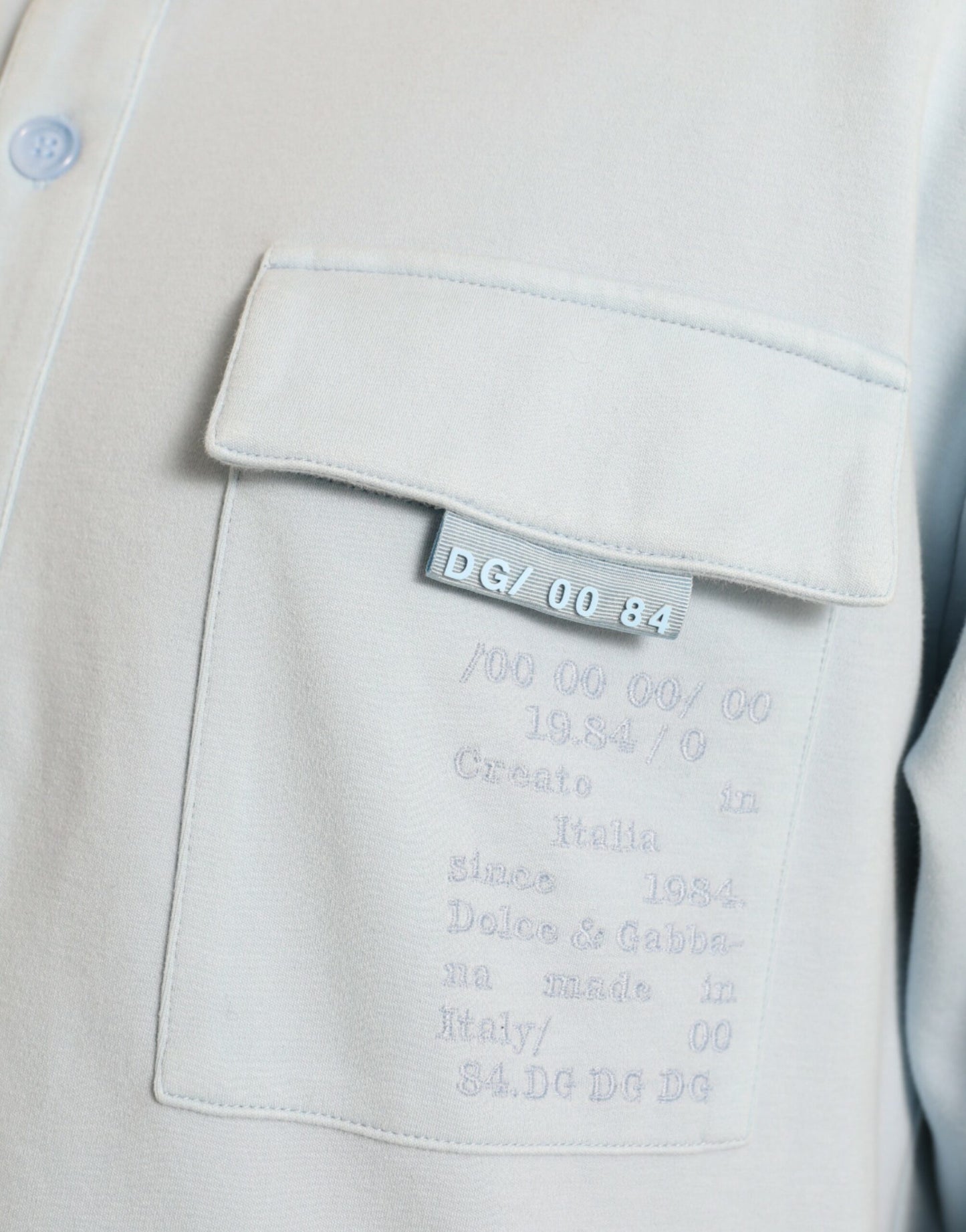 Dolce & Gabbana Light Blue Cotton Buttoned Pullover Sweater by Dolce & Gabbana