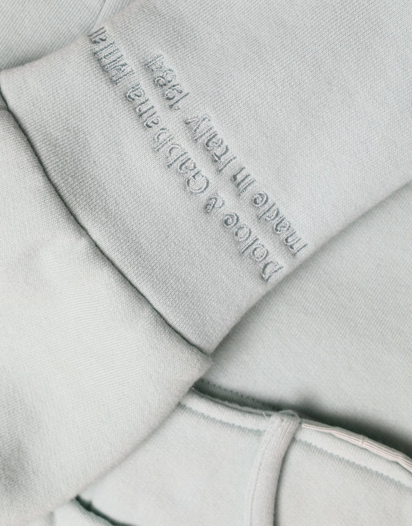 Dolce & Gabbana Mint Green Cotton Pockets Pullover Sweater by Dolce & Gabbana