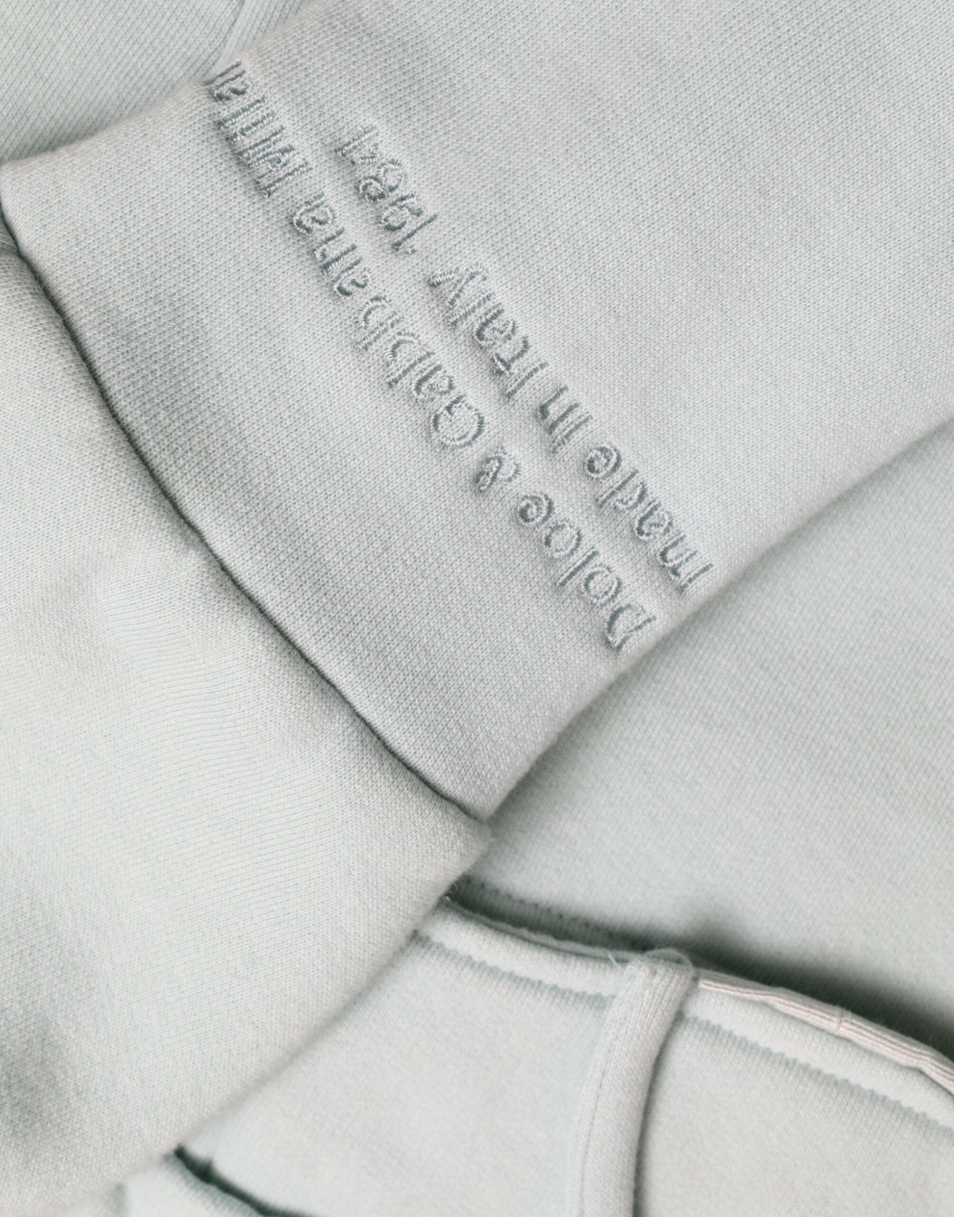 Dolce & Gabbana Mint Green Cotton Pockets Pullover Sweater by Dolce & Gabbana