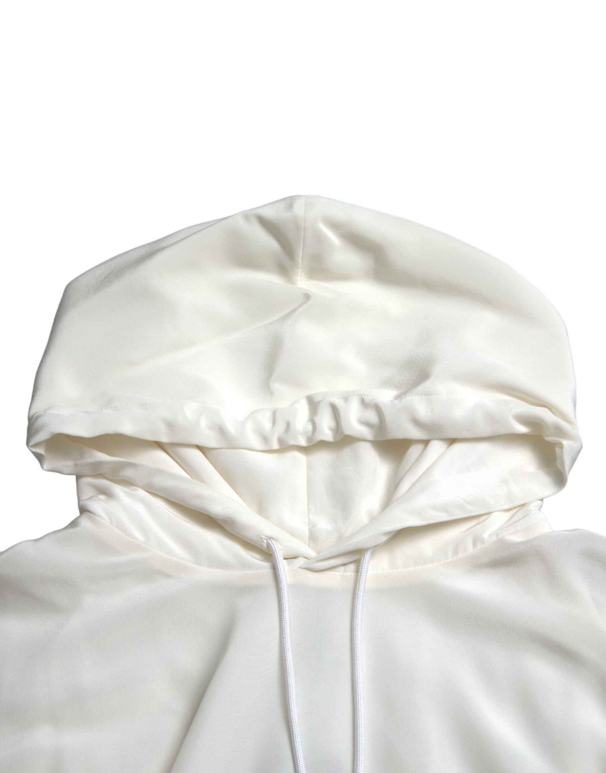 Dolce & Gabbana White Floral Print Hooded Pullover Sweater by Dolce & Gabbana