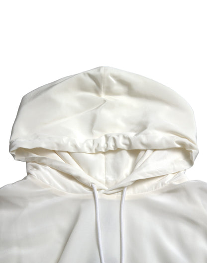 Dolce & Gabbana White Floral Print Hooded Pullover Sweater by Dolce & Gabbana