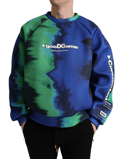Dolce & Gabbana Multicolor Logo Crewneck Pullover Sweater by Dolce & Gabbana