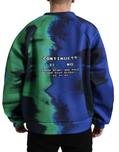 Dolce & Gabbana Multicolor Logo Crewneck Pullover Sweater by Dolce & Gabbana