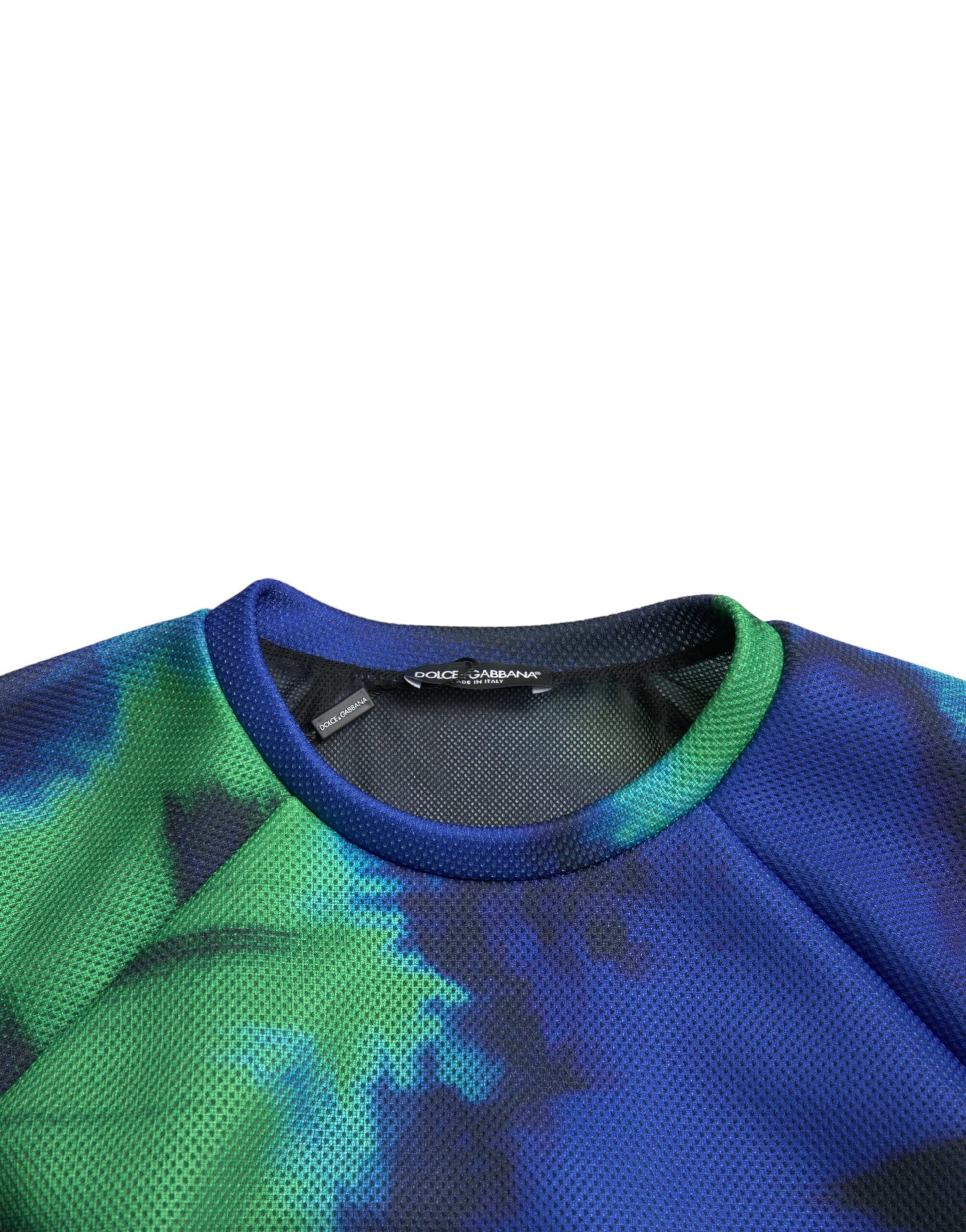 Dolce & Gabbana Multicolor Logo Crewneck Pullover Sweater by Dolce & Gabbana