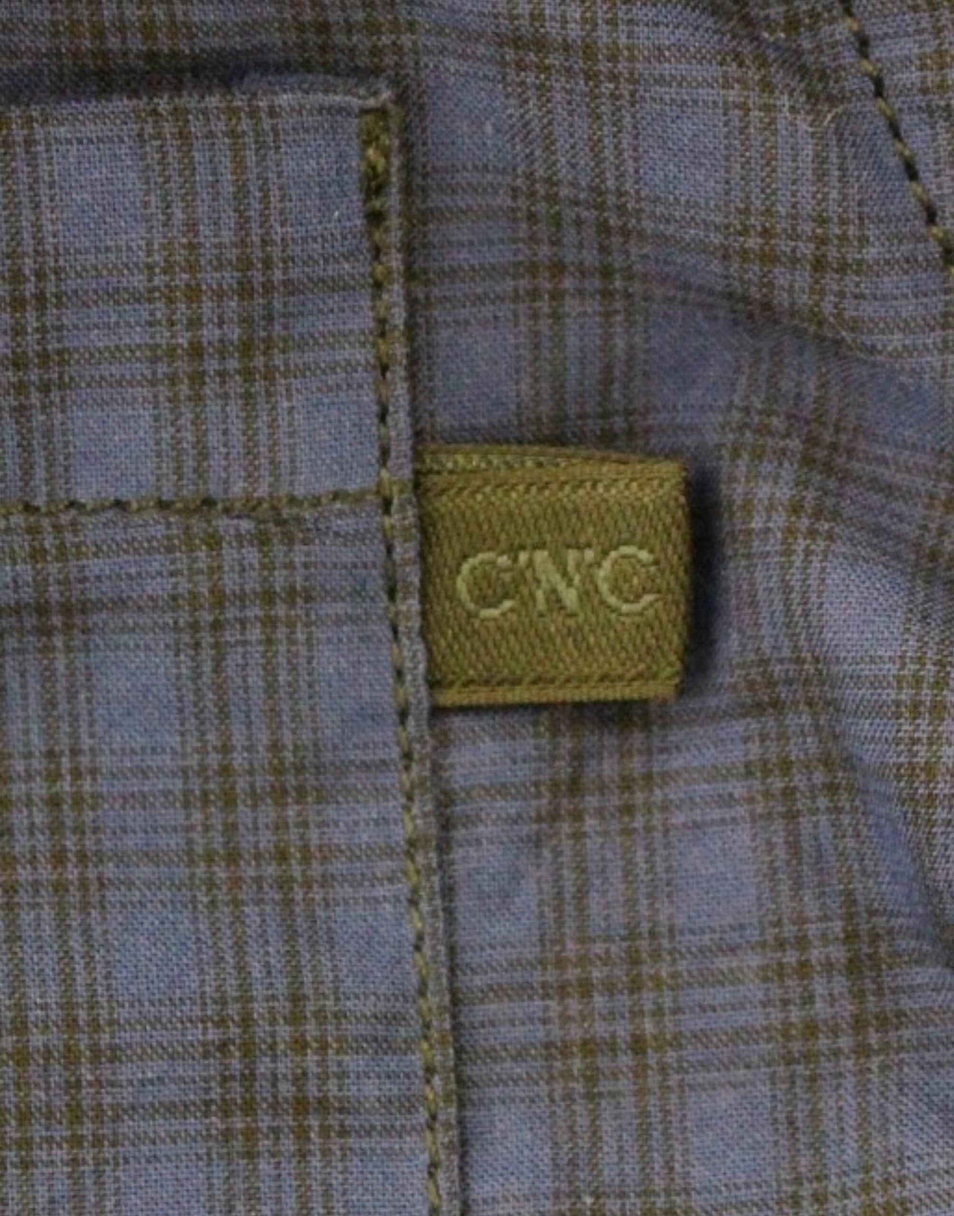 Costume National Blue checkered cotton shirt by Costume National