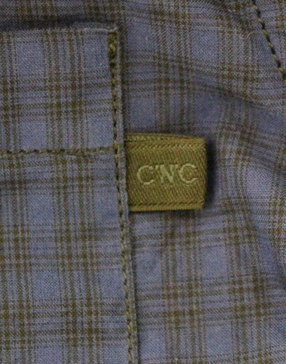 Costume National Blue checkered cotton shirt by Costume National