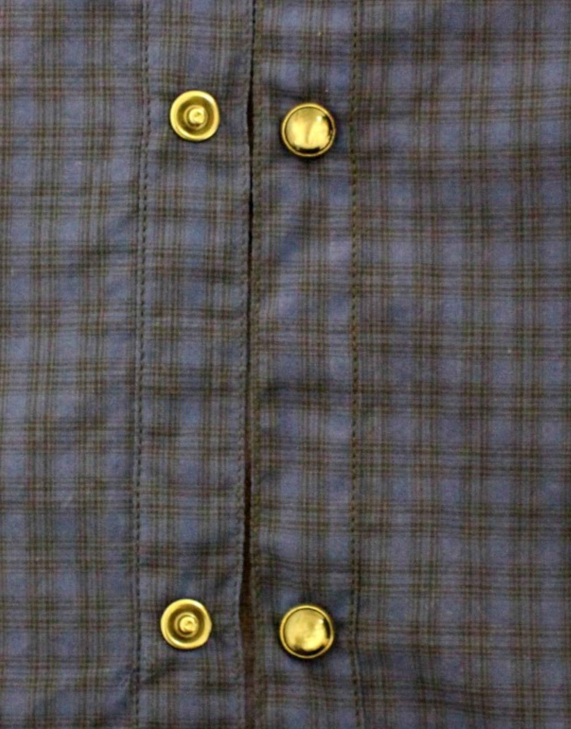 Costume National Blue checkered cotton shirt by Costume National
