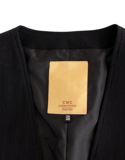 Cardigan décontracté à rayures élégant de style national - Mélange de coton