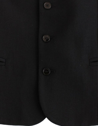Costume National Élégant Cardigan Décontracté en Laine Mélangée Noire