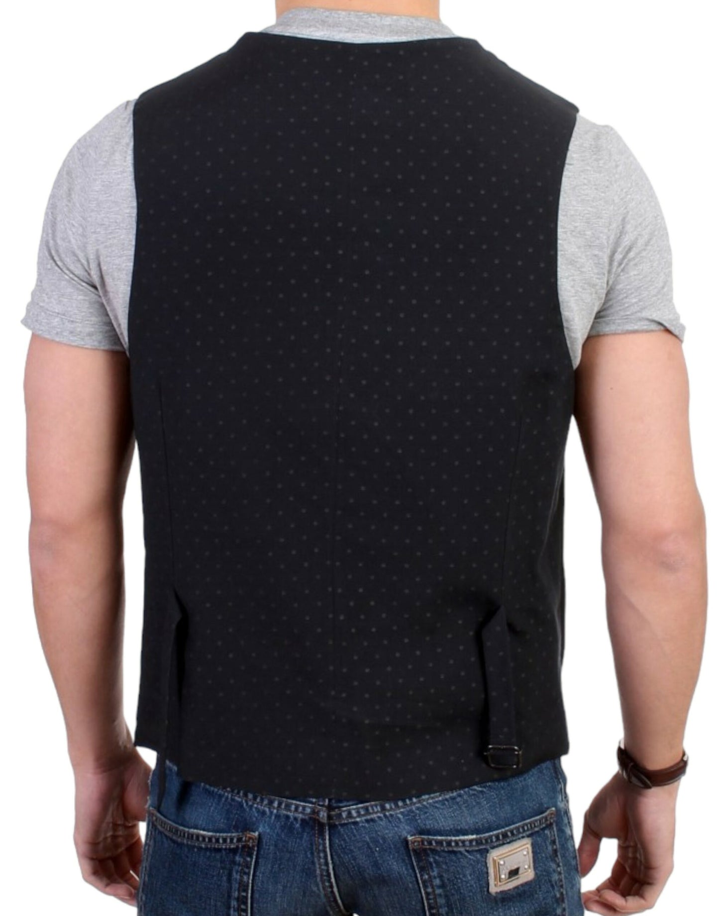 Costume National Élégant Cardigan Décontracté en Laine Mélangée Noire
