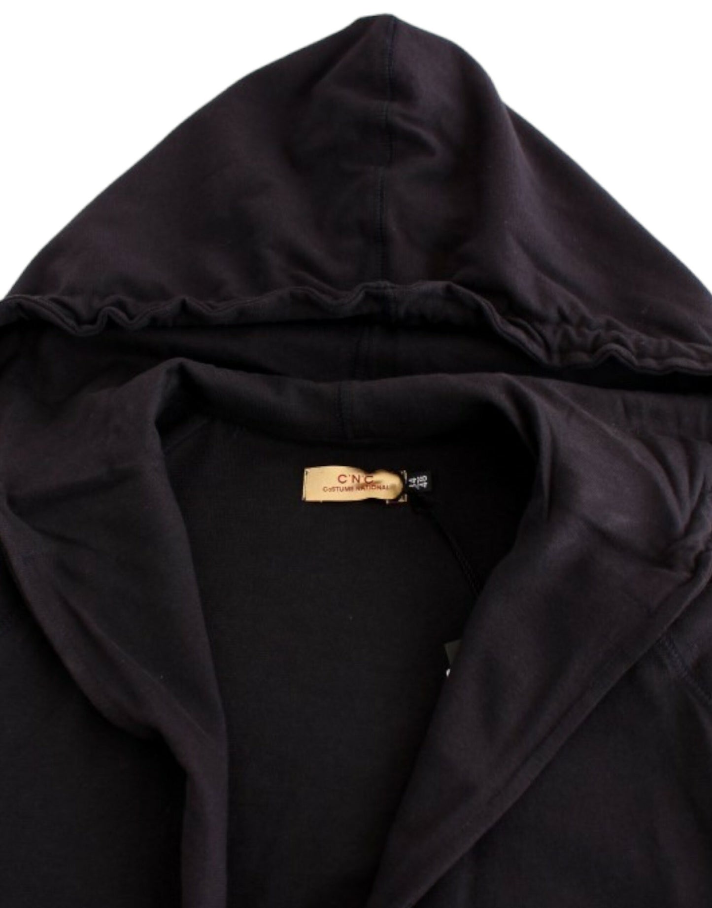 Costume National Élégant Pull à Capuche en Coton Bleu