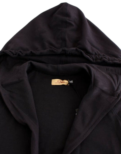 Costume National Élégant Pull à Capuche en Coton Bleu