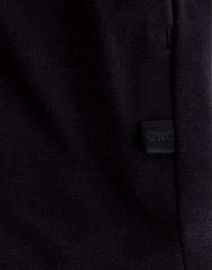 Costume National Élégant Pull à Capuche en Coton Bleu