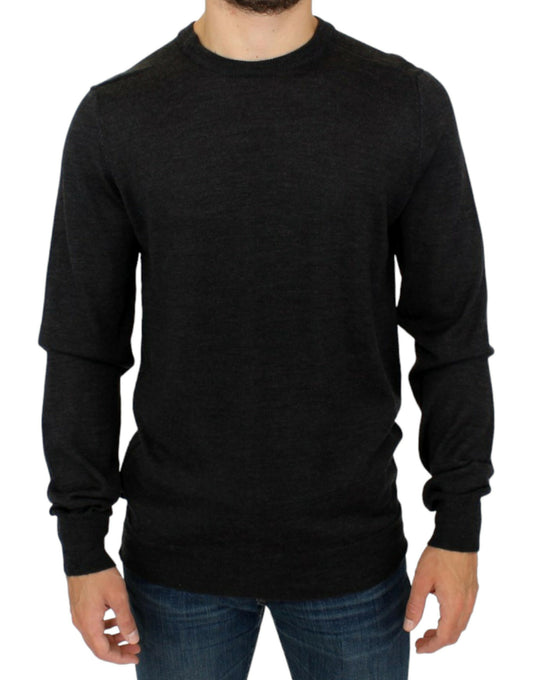 Pull à col rond gris élégant de costume national