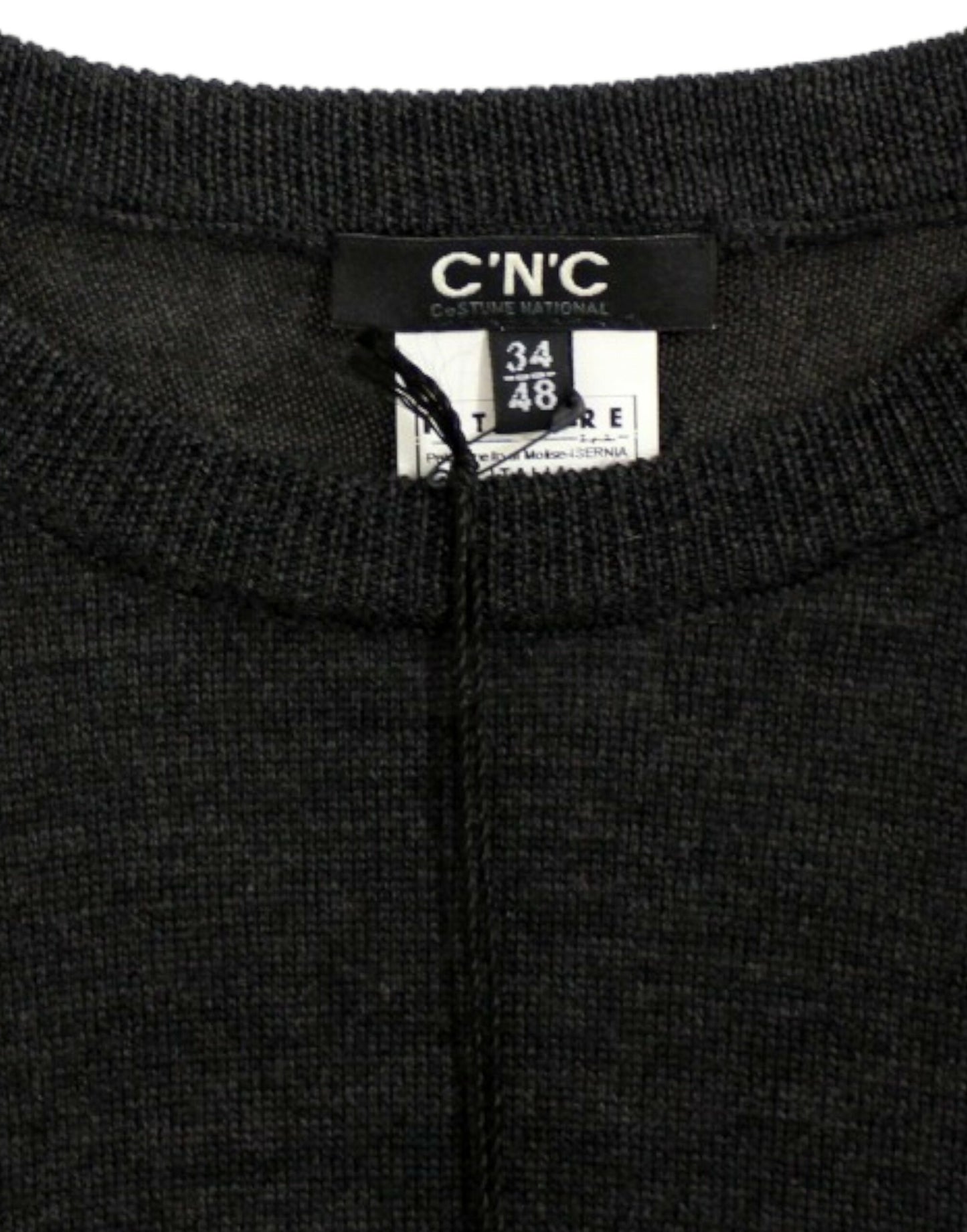 Pull à col rond gris élégant de costume national