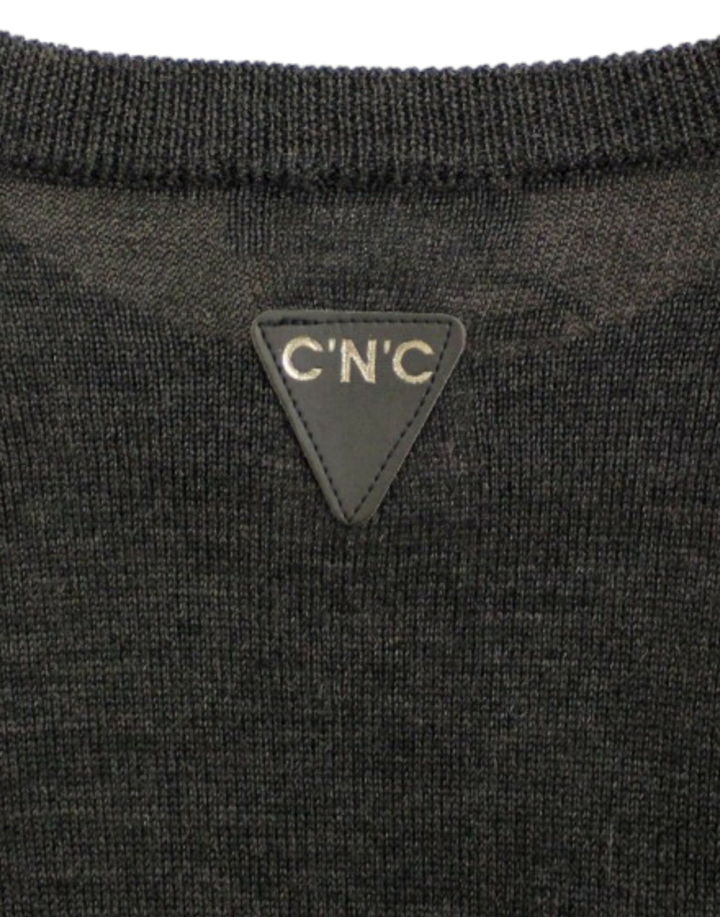 Pull à col rond gris élégant de costume national