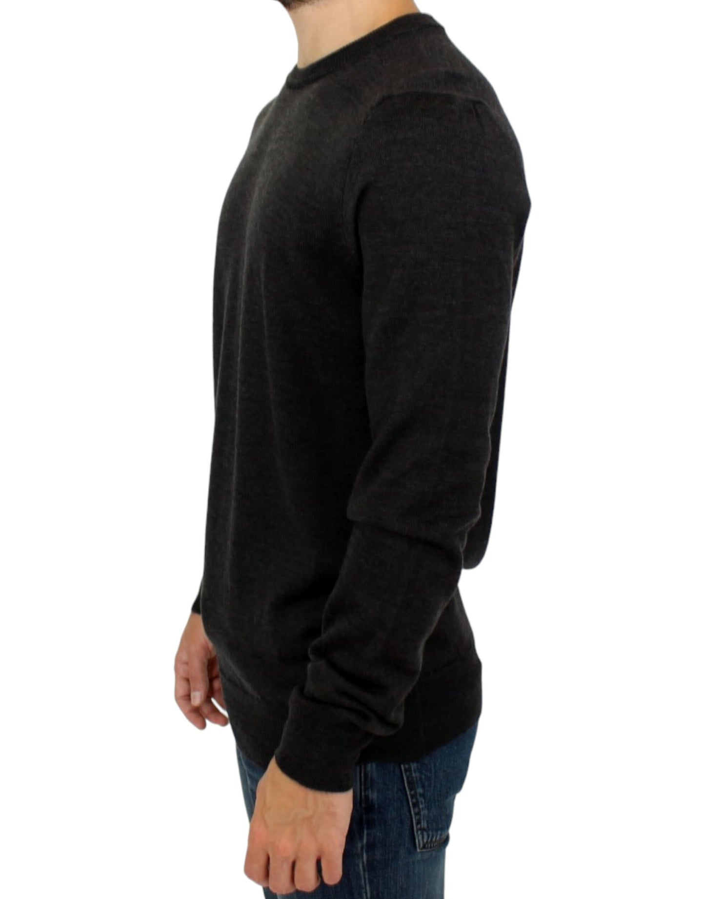 Pull à col rond gris élégant de costume national