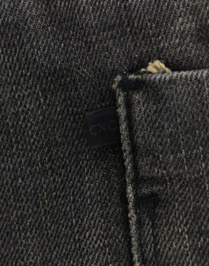 Jean gris élégant à jambe droite et effet usé Costume National