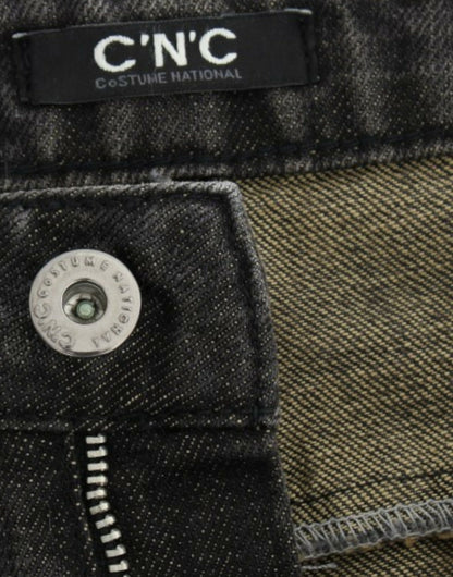 Jean gris élégant à jambe droite et effet usé Costume National