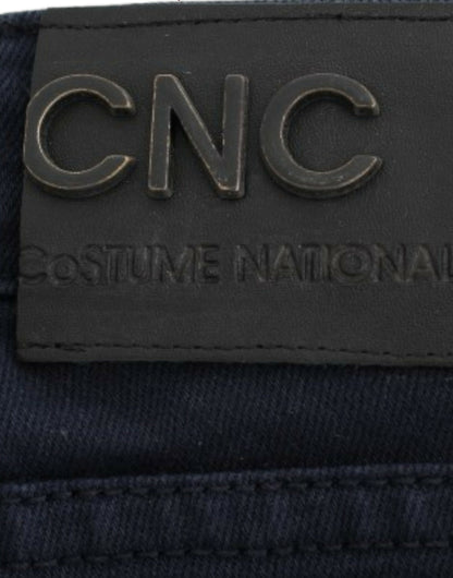 Costume National Chic Bleu Coupe Droite Denim Délice