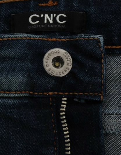 Jean droit bleu chic de créateur Costume National