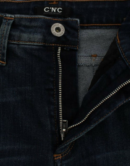 Jean droit bleu chic de créateur Costume National