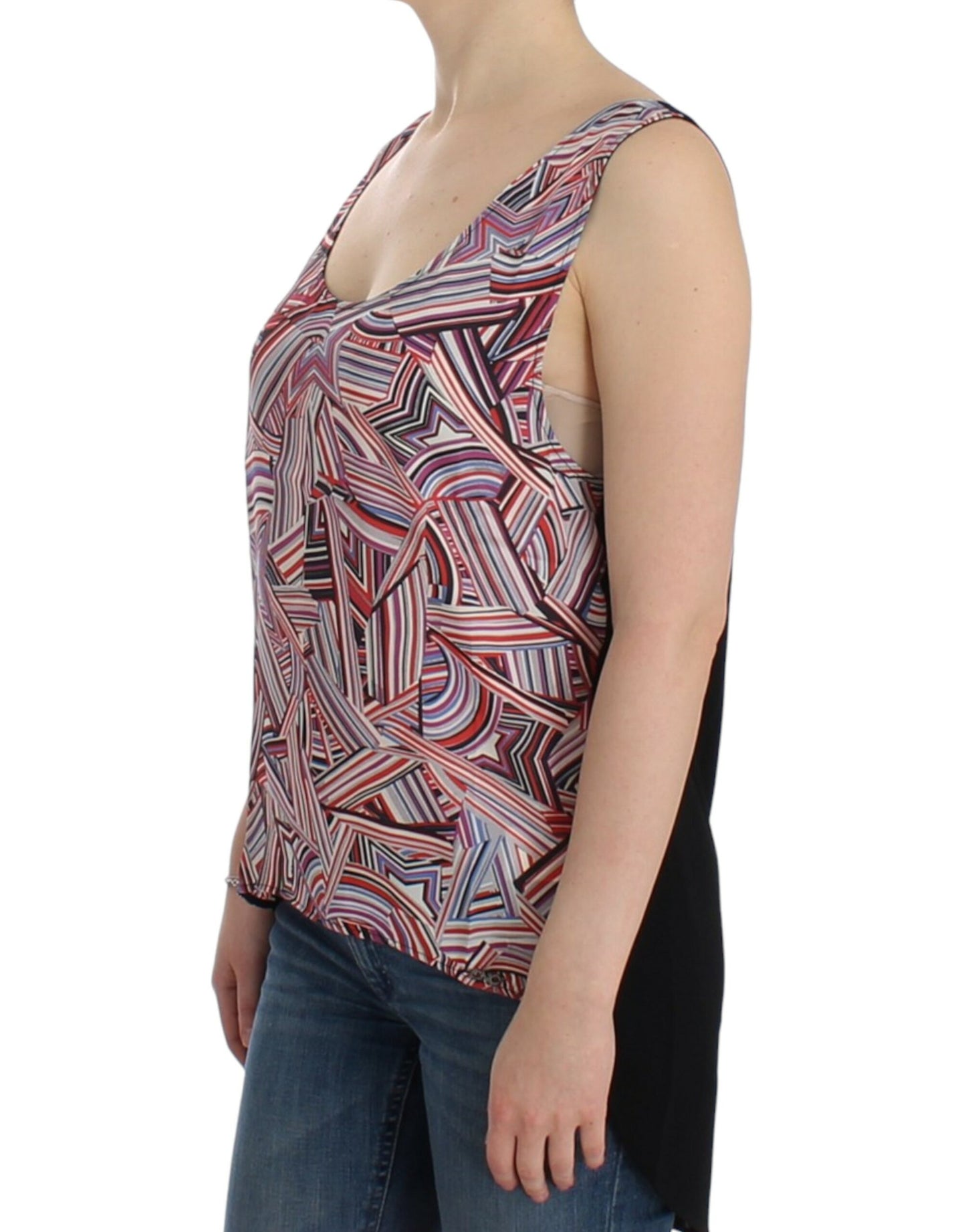 Costume National Chic Haut sans manches multicolore