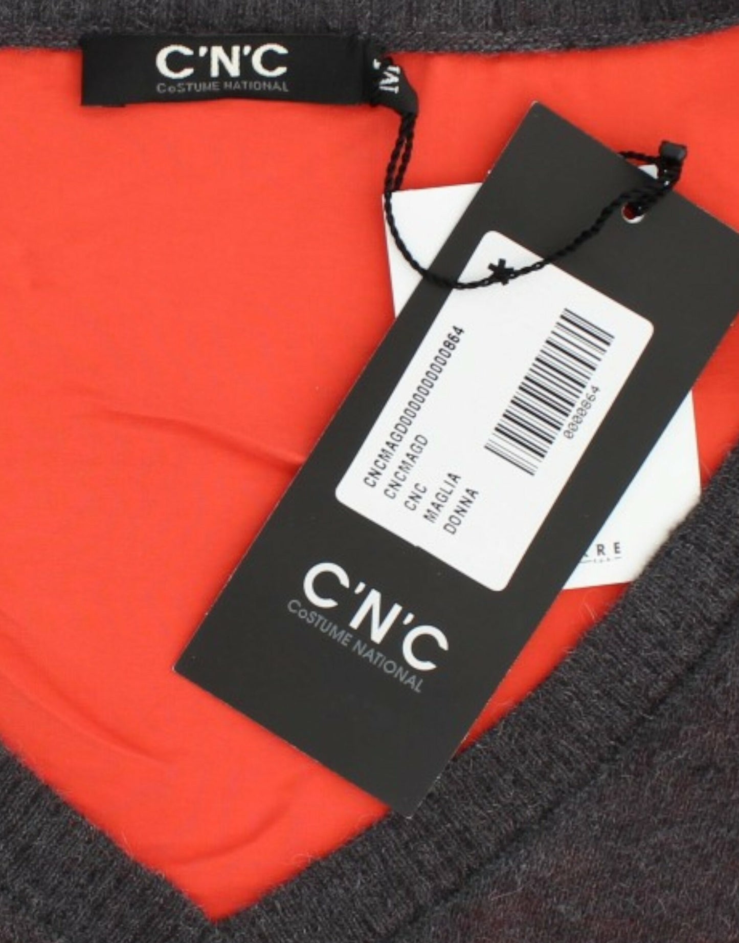 Pull à manches courtes et col en V en mélange d'alpaga Costume National Chic