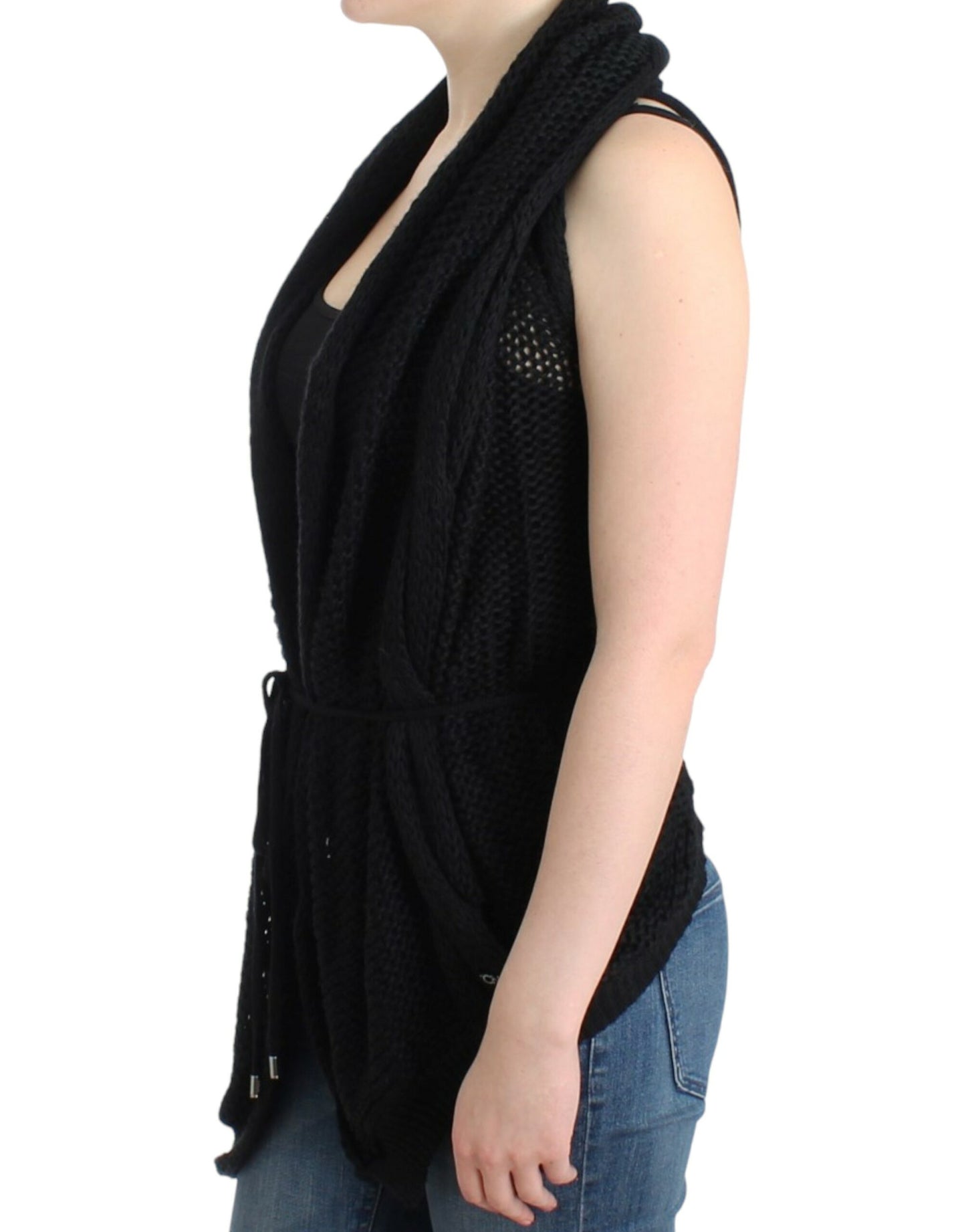 Gilet sans manches en tricot chic national