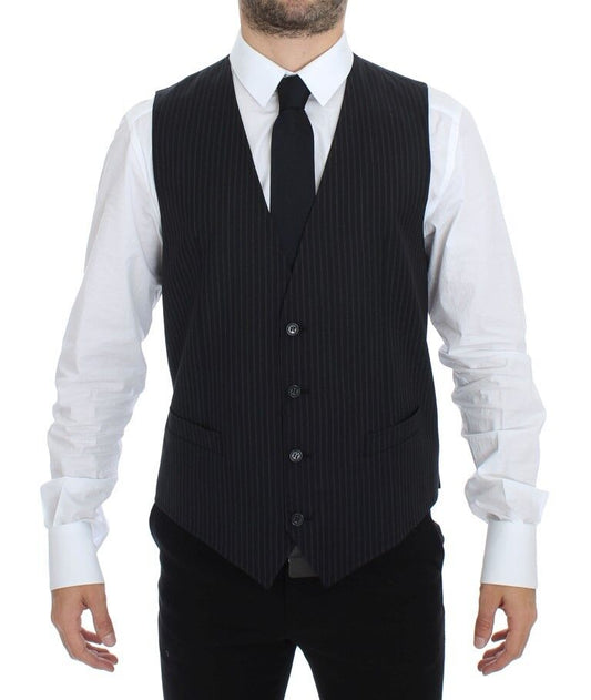 Dolce &amp; Gabbana - Robe gilet élégante à rayures grises