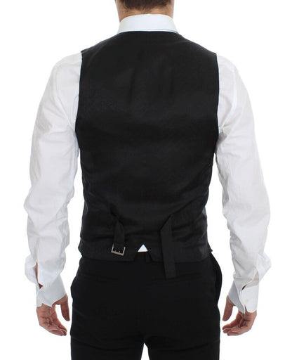 Dolce &amp; Gabbana Élégant gilet en laine bleue