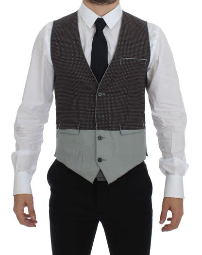 Dolce &amp; Gabbana Élégant gilet en coton gris