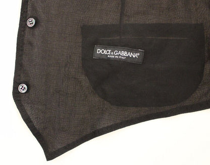 Dolce &amp; Gabbana Élégant gilet en laine noire