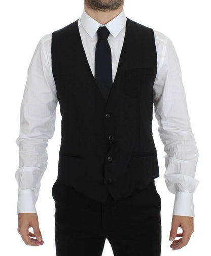 Dolce &amp; Gabbana Élégant gilet en laine noire