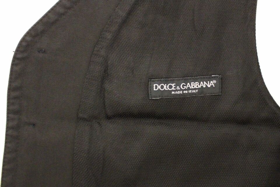 Dolce &amp; Gabbana - Robe-gilet élégante en coton mélangé noir