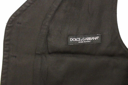 Dolce &amp; Gabbana - Robe-gilet élégante en coton mélangé noir