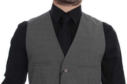 Dolce &amp; Gabbana - Gilet élégant gris coupe slim