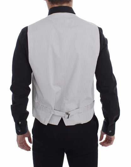 Dolce &amp; Gabbana Élégant gilet en coton et soie beige