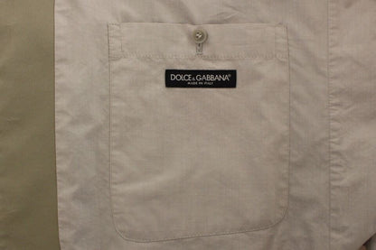 Dolce &amp; Gabbana Élégant gilet en coton et soie beige