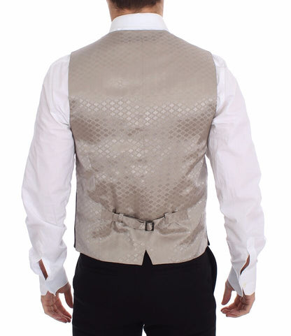 Dolce &amp; Gabbana Élégant gilet en soie noire