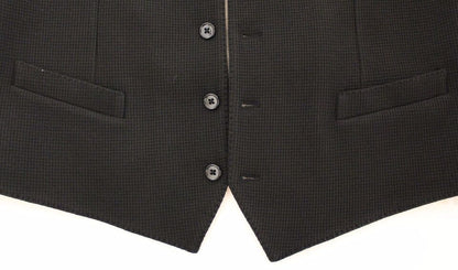 Dolce &amp; Gabbana Élégant gilet en soie noire