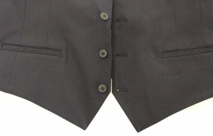 Dolce &amp; Gabbana Élégant gilet en coton stretch bleu