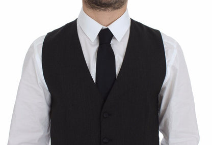 Dolce & Gabbana Gray Wool Stretch Dress Vest Jacket Blazer by Dolce & Gabbana
