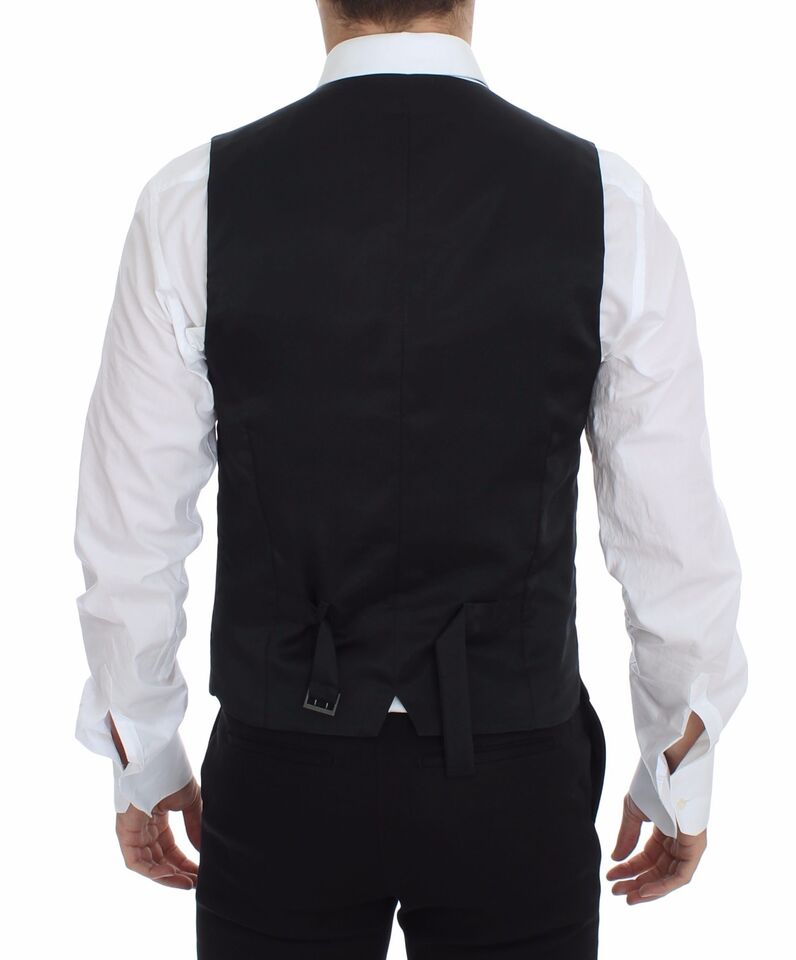 Dolce & Gabbana Gray Wool Stretch Dress Vest Jacket Blazer by Dolce & Gabbana