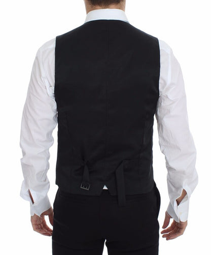 Dolce & Gabbana Gray Wool Stretch Dress Vest Jacket Blazer by Dolce & Gabbana